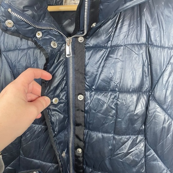 Zara Trafaluc Women’s Hooded Puffer Vest in Navy Size M - Picture 4 of 10